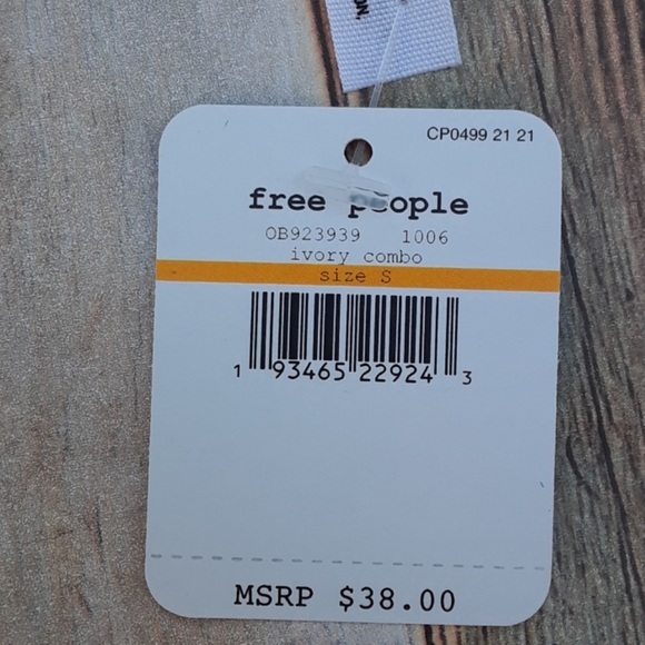 Free People Mari Orange Print Bralette Ivory - Picture 12 of 14